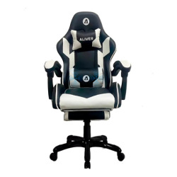 Silla Gamer Aliver Raptor Reposapiés C/Masaje Blanco9930