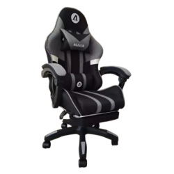 Silla Gamer Aliver Raptor Plus Reposapiés Masaje Gris 9980
