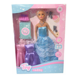 Sbg-Muñeca Tiny Fantasy +Vestidos Y Acces 3391