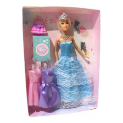 Sbg-Muñeca Tiny Fantasy +Vestidos Y Acces 3391