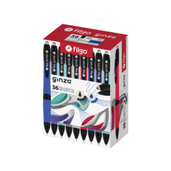 Boligrafo Filgo Retrac Ginza 1mm C.Color T.Negro Gn10