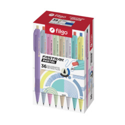 Boligrafo Filgo Retrac Fastrack 1mm Azul C.Pastel Ft10p