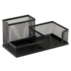 Organizador Deli De Escritorio Quali Malla Negro E9175