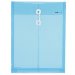 Sobre Deli Plastico A4 C/Hilo Vertical Azul E5511a