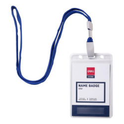 Porta Credencial Deli Vert 70x105x0.28mm C/Clip 5757