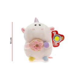 Peluches-Unicornio Con Dona 16cm Spandex 8288