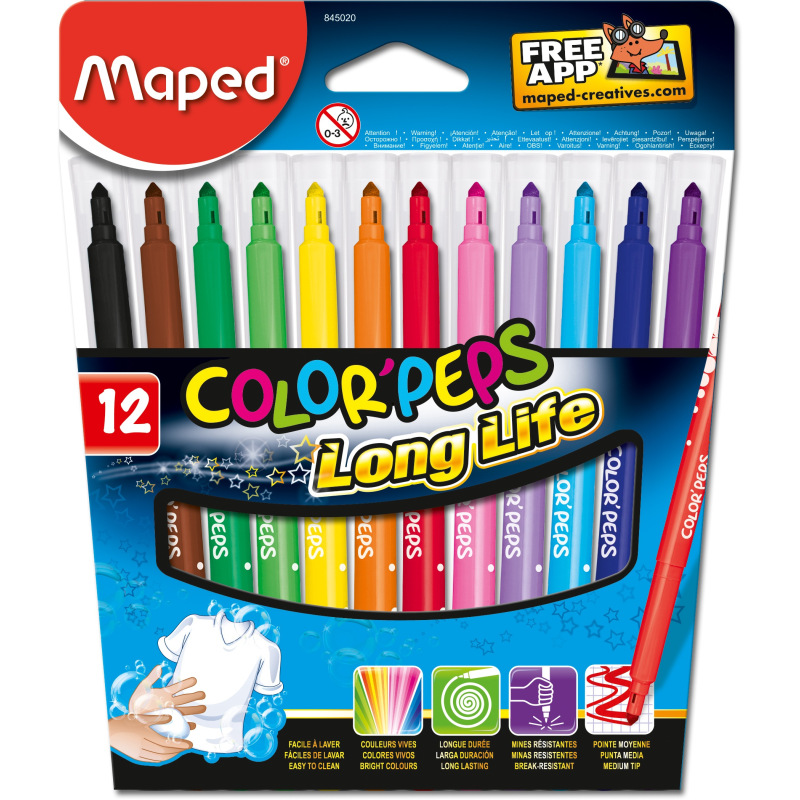 MAPED Expositor marcadores fluorescentes Peps 28ud 113x182x80mm