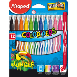 Marcador Maped Color Peps Jungle x 12 Colores