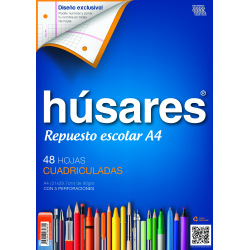 Repuesto Husares A4 x 48 Cuadriculado